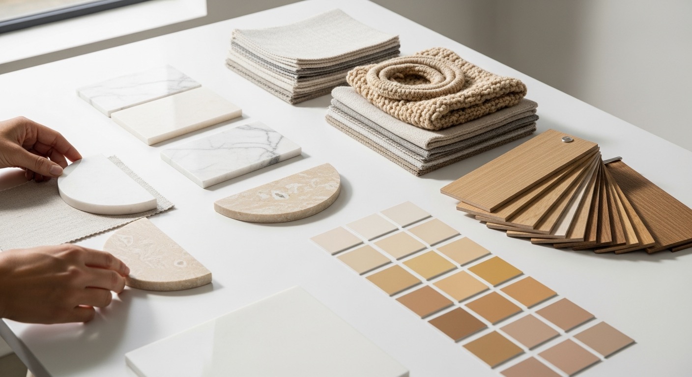 Design studio material samples